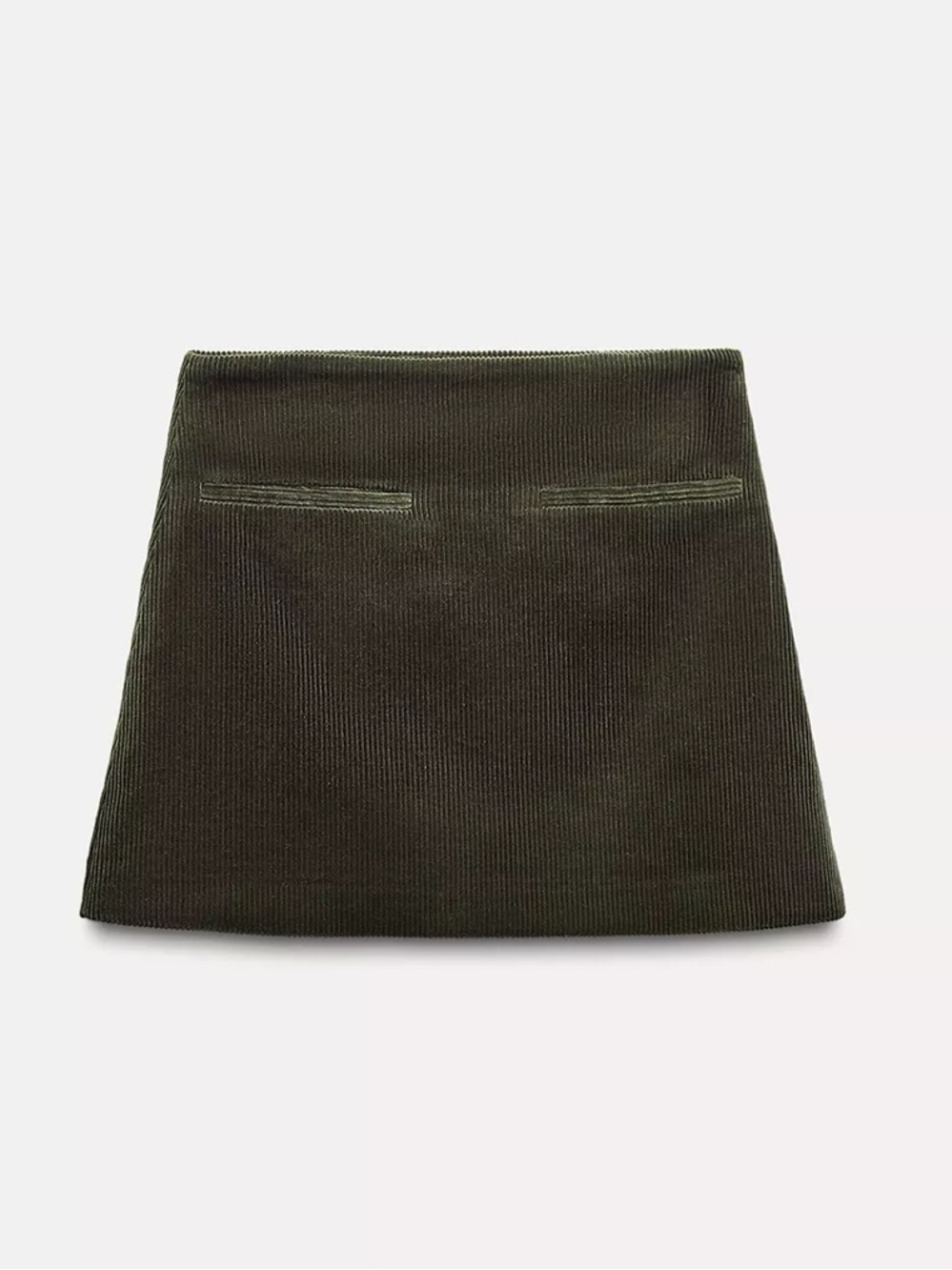 Zara Dark Olive Courderoy Mini Skirt